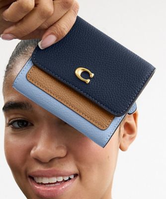 ＜COACH＞ミラ　スモール　フラップ　ウォレット・カラーブロック